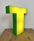 Vintage Illuminated Letter T in Yellow, 1970s 12