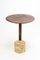Medieval Wood and Roman Travertine Modern End Table, Image 1