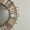 Vintage Rattan Sun Mirror, 1950s 3