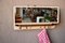 Vintage Bathroom Mirror with Shelf, 1950s 2