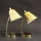 Adjustable Brass Table Lamps by Jacques Biny for Luminalité, 1950s, Set of 2 1