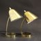 Lampes de Bureau Ajustables en Laiton par Jacques Biny pour Luminalité, 1950s, Set de 2 1