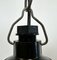 Industrial Bakelite Pendant Light with Ribbed Glass, 1970s 6