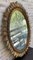 Mid-Century French Oval Mirror in Gold Flower Frame, 1960s, Image 8