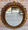 Mid-Century French Oval Mirror in Gold Flower Frame, 1960s 12