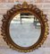 Mid-Century French Oval Mirror in Gold Flower Frame, 1960s, Image 12