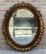 Mid-Century French Oval Mirror in Gold Flower Frame, 1960s, Image 2