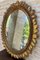 Mid-Century French Oval Mirror in Gold Flower Frame, 1960s 5