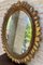 Specchio Mid-Century ovale con cornice dorata, Francia, anni '60, Immagine 5
