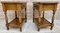 20th Century Spanish Nightstands with One Drawer and Iron Hardware and One Open Shelf, 1950s, Set of 2, Image 3