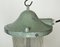 Industrial Bunker Light in Green from Polam Gdansk, 1960s 3