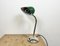 Lámpara de banco vintage de esmalte verde, años 50, Imagen 4