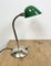 Lámpara de banco vintage de esmalte verde, años 50, Imagen 9
