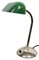 Vintage Green Enamel Bank Lamp, 1950s, Image 1