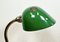 Lámpara de banco vintage de esmalte verde, años 50, Imagen 10