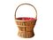 Italienischer Mid-Century Korb aus Rattan & Rush, 1960er 1