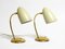 Mid-Century Modern German Brass Table Lamps with Metal Shades, 1950s, Set of 2 2