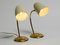Mid-Century Modern German Brass Table Lamps with Metal Shades, 1950s, Set of 2 5