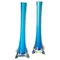 Vintage Blue Glass Sliflore Vases in Glass, France, 1960s, Set of 2 1