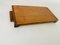 Kleine Art Deco Platte aus Holz, Braun & Beige Farbe, Frankreich, 1940er 2