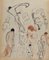 Norbert Meyre, Bocetos de las figuras, dibujo a lápiz y tinta, Mid-Century, Imagen 1