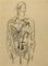 Louis Durand, Man Machine, Pencil Drawing, Early 20th Century 1