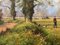James Wright, English Countryside with Horses, 1990, Peinture à l'huile, Encadré 8