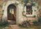 French Stone Cottage Building & Interior, Early 20th Century, Oil, Framed, Image 12