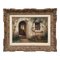 French Stone Cottage Building & Interior, Early 20th Century, Oil, Framed 1