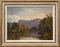 Alfred De Breanski Snr, Tree-Lined River Landscape in the Scottish Highlands, 19th Century, Oil Painting, Framed 13