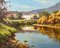 Donal McNaughton, Fly Fishing River Scene in Coastal Village, Irland, 2000, Gemälde, gerahmt 6