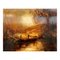 Colin Halliday, paisaje de río de otoño inglés, pintura al óleo original, 2011, Imagen 1