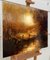 Colin Halliday, paysage de rivière d’automne anglais, peinture à l’huile, 2011 2