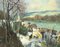 Georges Charles Robin, Port-Villez Neige Riverscape, 1950, Öl auf Leinwand, Gerahmt 2