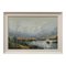 Charles Wyatt Warren, River Bank with Silver Birch Trees and Misty Hills & Mountains, 1970, Oil Painting, Framed, Image 1