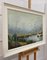 Charles Wyatt Warren, River Bank with Silver Birch Trees and Misty Hills & Mountains, 1970, Oil Painting, Framed, Image 2