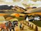 Desmond Kinney, Landscape of Horses in Cornfield in Warm Colours, 1995, Painting, Framed 12