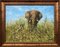 Mark Whittaker, Elefant in freier Wildbahn, 1997, Original Öl, Gerahmt 12