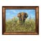 Mark Whittaker, Elefante en la naturaleza, 1997, aceite original, enmarcado, Imagen 1