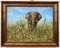 Mark Whittaker, Elefante en la naturaleza, 1997, aceite original, enmarcado, Imagen 3