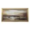 Frank Fitzsimons, Golden Brown Ireland Seascape at Dusk, 1985, Oil, Framed 1