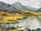 Charles Wyatt Warren, Impasto Welsh Mountain Lake Scene, Milieu du 20e Siècle, Huile 5