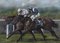 Bill McCullough, Horse Race at Royal Ascot with Golan & Nayef, 2002, Original Pastel Drawing, Framed 2
