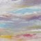 Paesaggio marino impressionista astratto con rosa chiaro, lilla, blu e giallo di artista britannico, 2022, Immagine 11