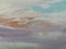 Paesaggio marino impressionista astratto con rosa chiaro, lilla, blu e giallo di artista britannico, 2022, Immagine 4