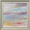 Paesaggio marino impressionista astratto con rosa chiaro, lilla, blu e giallo di artista britannico, 2022, Immagine 13