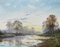 Frank Fitzsimons, Idyllic River Landscape at Sunset in Ireland, 1985, Oil, Framed 12