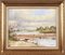 Frank Fitzsimons, Ireland Seascape with Boats & Figures, 1985, Oil, Framed, Image 5