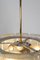 Mid-Century Ice Glass Chandelier from Doria 5