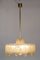 Large Mid-Century Ice Glass Chandelier from Doria, Image 3